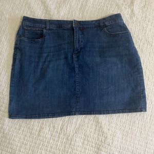 Denim skort with built in shorts